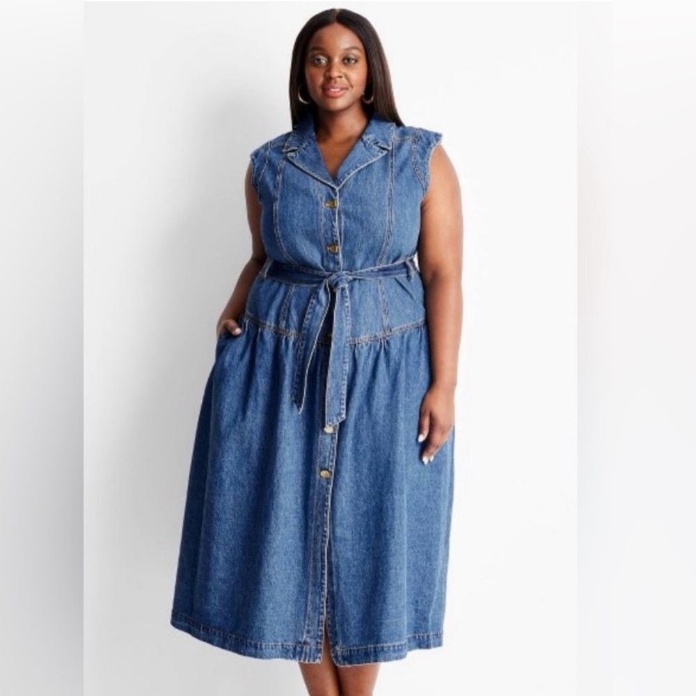 NWT Jenee Naylor x Target Future Collective Denim Dress Size 17